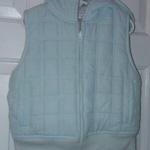 Gymboree puffer vest, reversible, mint green, quilted